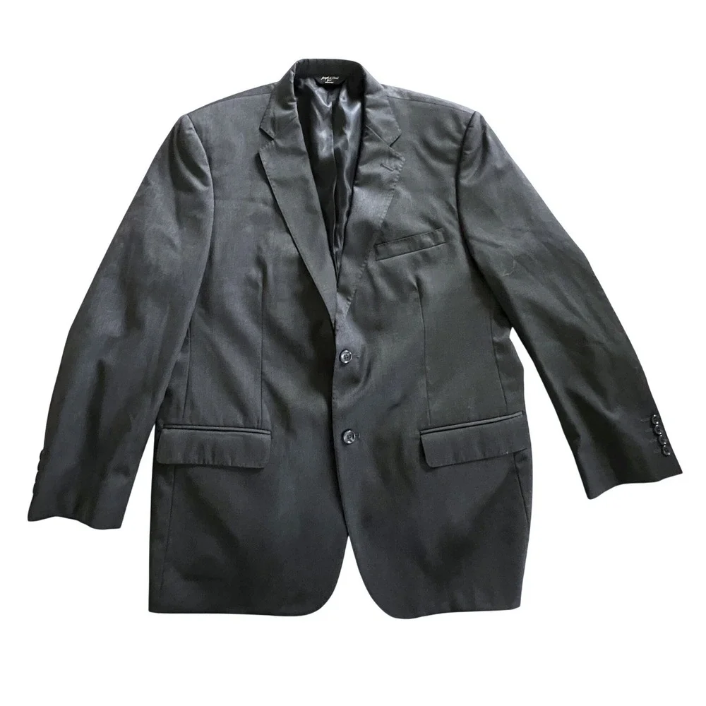 Joseph & Feiss Blazer Mens 44R Black Gold Collection Wool Sport Coat Formal